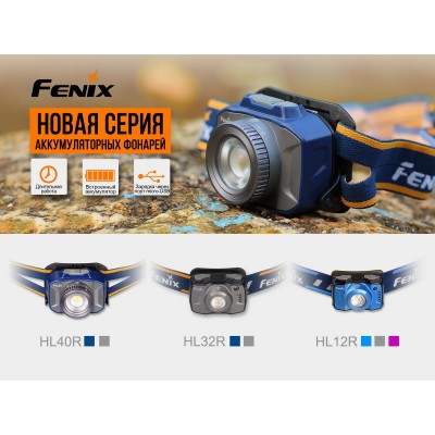 Фонарь налобный Fenix HL40R Cree XP-LHIV2 LED серый